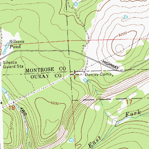 Topographic Map of Donley Camp, CO