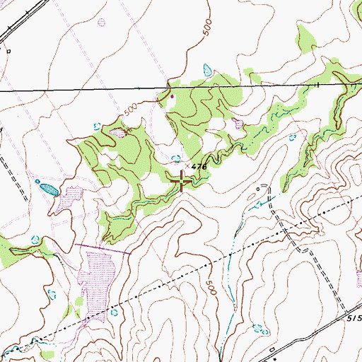 Topographic Map of Soil Conservation Service Site 106a Dam, TX