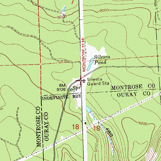 Topographic Map of Silesca Guard Station, CO