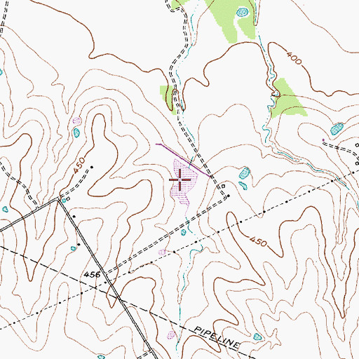 Topographic Map of Soil Conservation Service Site 114 Reservoir, TX