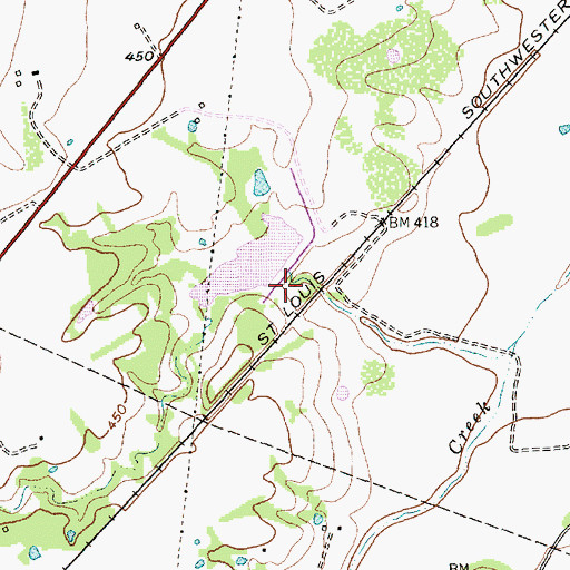 Topographic Map of Soil Conservation Service Site 112 Dam, TX