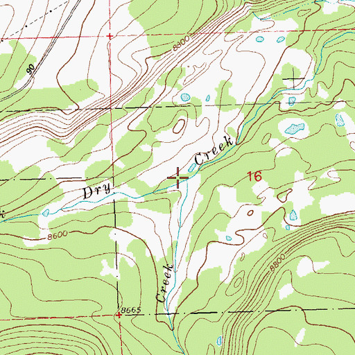 Topographic Map of Beaver Dams Creek, CO
