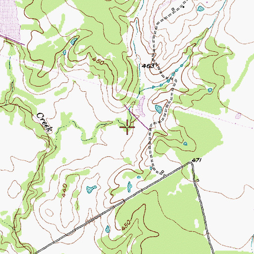 Topographic Map of Soil Conservation Service Site 127 Dam, TX