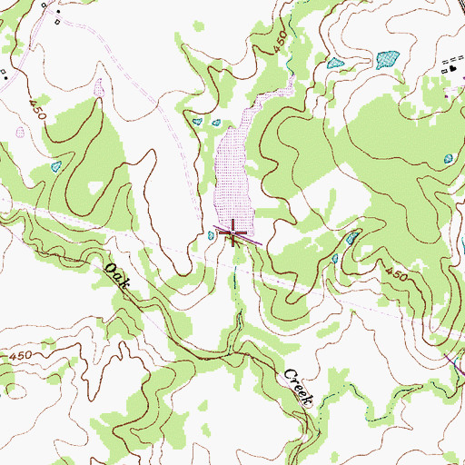 Topographic Map of Soil Conservation Service Site 126 Dam, TX