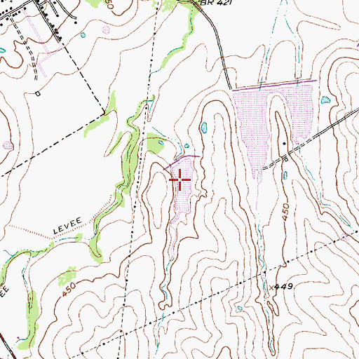 Topographic Map of Soil Conservation Service Site 109 Reservoir, TX