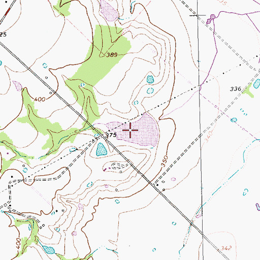 Topographic Map of Carroll Lake, TX
