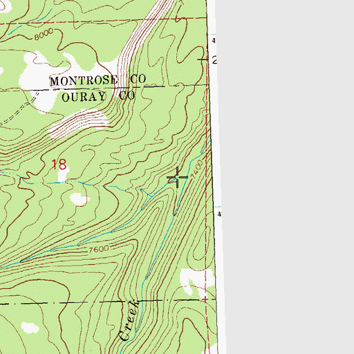 Topographic Map of West Fork Spring Creek, CO