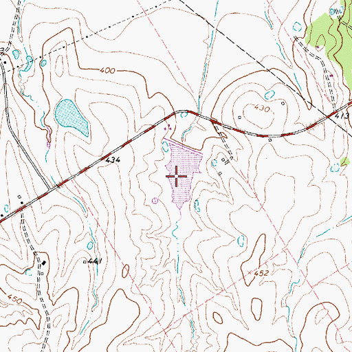 Topographic Map of Soil Conservation Service Site 116 Reservoir, TX