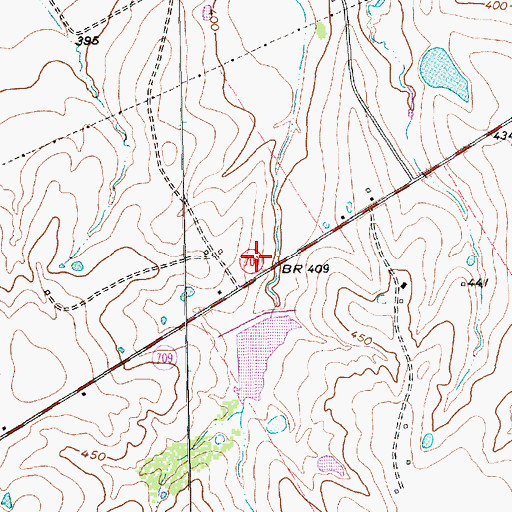 Topographic Map of Soil Conservation Service Site 115 Reservoir, TX