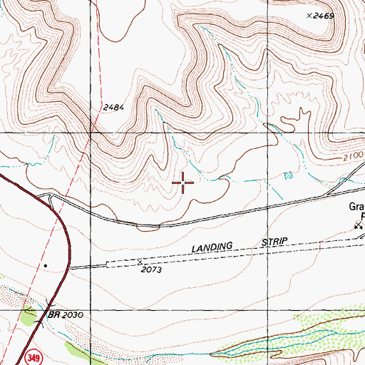 Topographic Map of Roden Lake Dam, TX