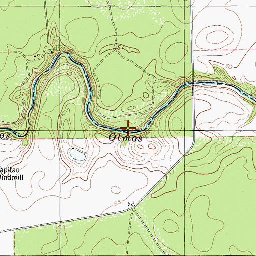 Topographic Map of McGill Lake, TX