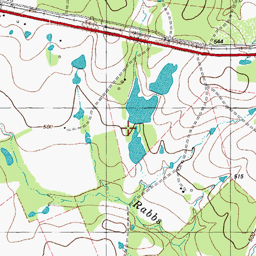 Topographic Map of Hamff Lake Number 2 Dam, TX