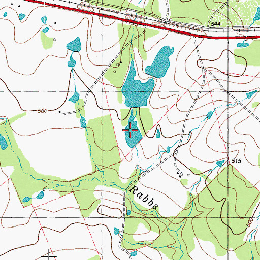 Topographic Map of Hamff Lake Number 2, TX