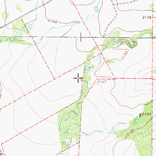 Topographic Map of Soil Conservation Service Site 16 Reservoir, TX