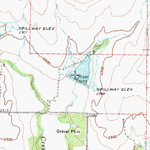 Topographic Map of Soil Conservation Service Site 8 Dam, TX