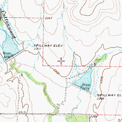 Topographic Map of Soil Conservation Service Site 7 Dam, TX