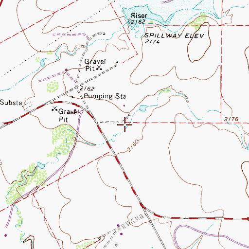 Topographic Map of Soil Conservation Service Site 15 Dam, TX