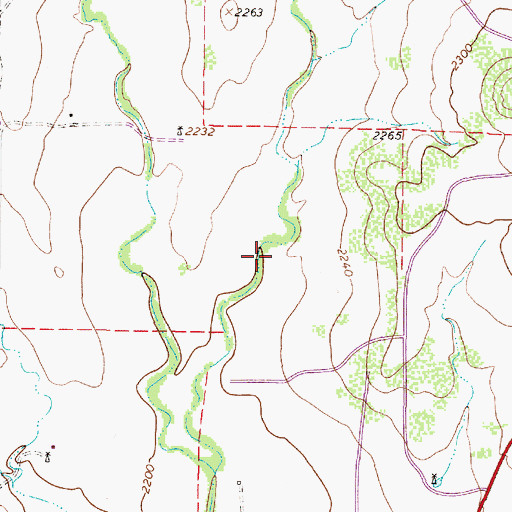 Topographic Map of Soil Conservation Service Site 11 Dam, TX