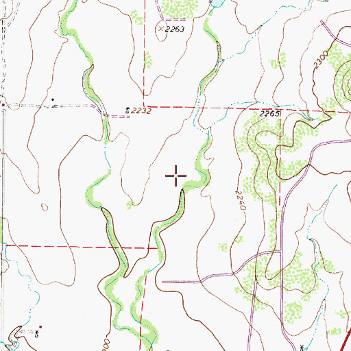 Topographic Map of Soil Conservation Service Site 11 Reservoir, TX