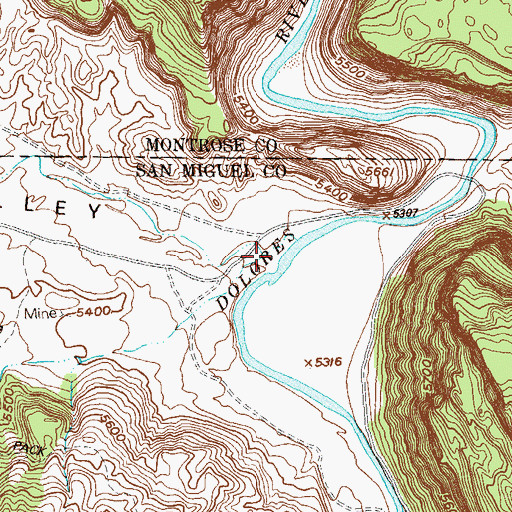 Topographic Map of Little Gypsum Creek, CO
