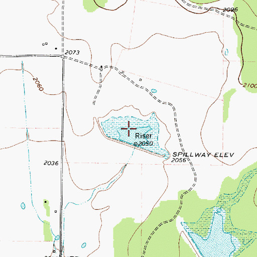 Topographic Map of Soil Conservation Service Site 17 Reservoir, TX