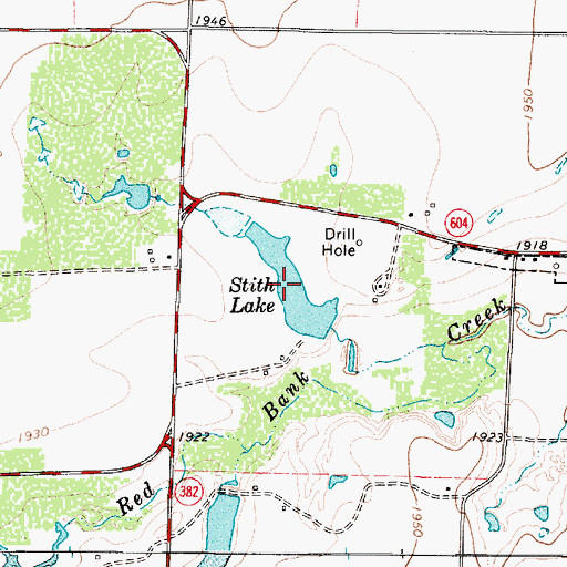 Topographic Map of Stith Lake, TX