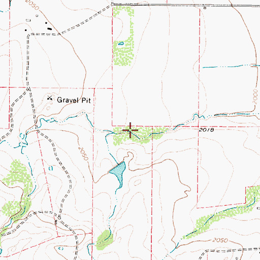 Topographic Map of Soil Conservation Service Site 17b1 Dam, TX