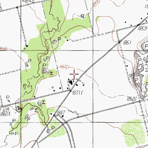 Topographic Map of Feed Lot Tank, TX