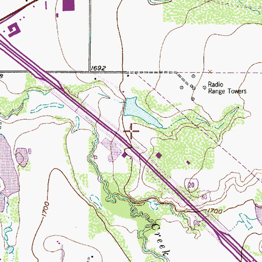 Topographic Map of J C Griffith Dam, TX