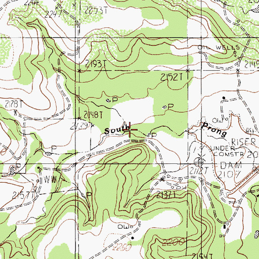 Topographic Map of Soil Conservation Service Site 4a Dam, TX