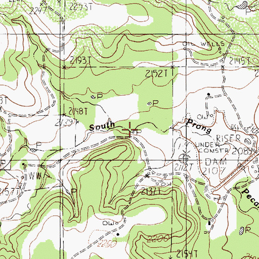 Topographic Map of Soil Conservation Service Site 4a Reservoir, TX