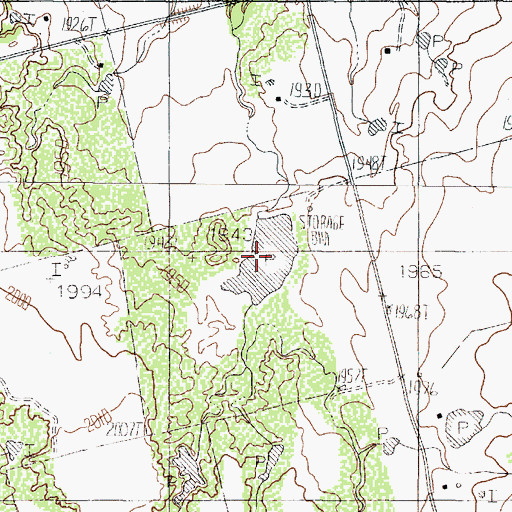 Topographic Map of Hugh Lilly Lake, TX