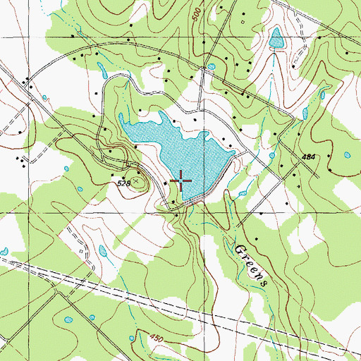 Topographic Map of Clear Springs Lake Dam, TX