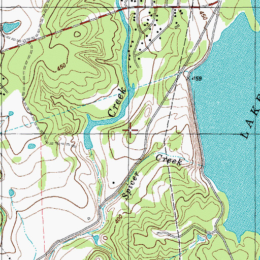 Topographic Map of Sanders Dam, TX