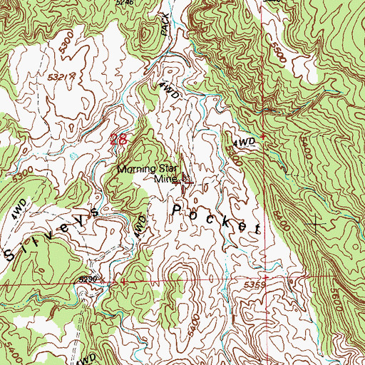 Topographic Map of Morning Star Mine, CO