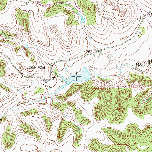 Topographic Map of 711 Ranch Lake, TX