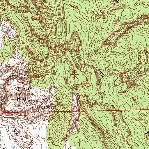 Topographic Map of Buck Mesa, CO