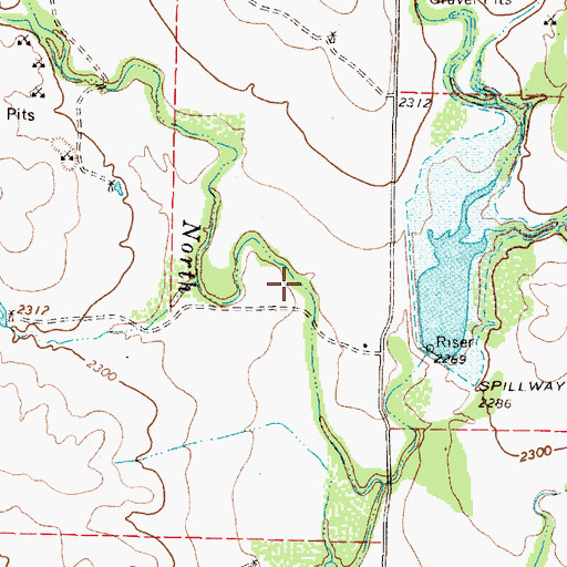 Topographic Map of Soil Conservation Service Site 5 Dam, TX