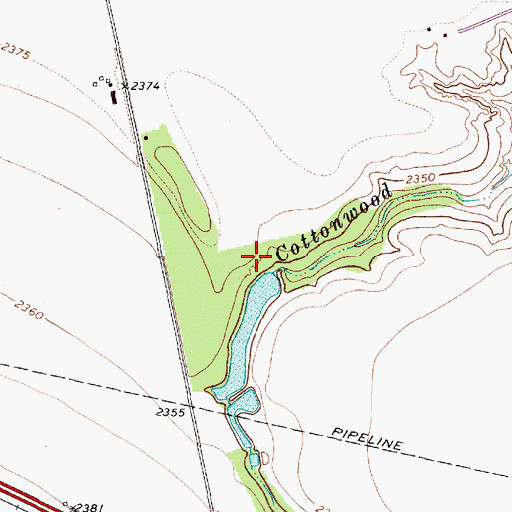 Topographic Map of H and H Feedlot Dam, TX