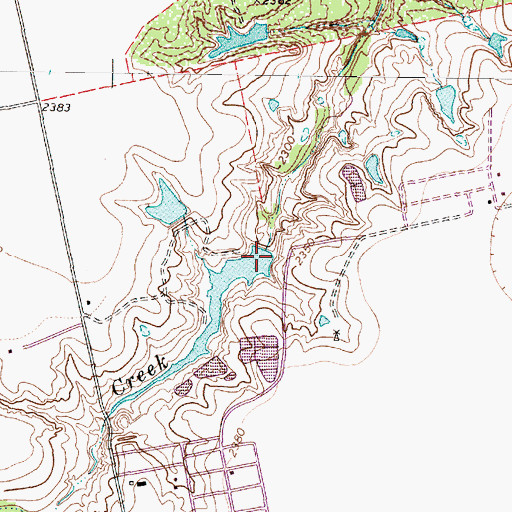 Topographic Map of H and H Conditioning Tank Dam, TX