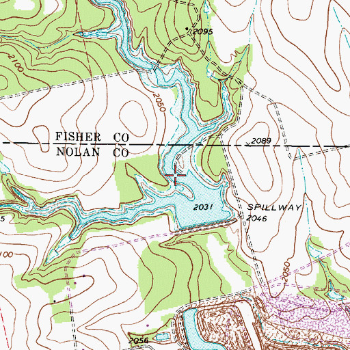 Topographic Map of Headrick Lake, TX