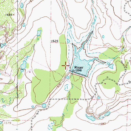 Topographic Map of Soil Conservation Service Site 34 Dam, TX