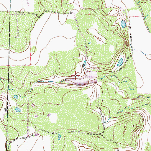 Topographic Map of Soil Conservation Service Site 11a Dam, TX