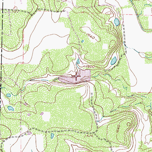 Topographic Map of Soil Conservation Service Site 11a Reservoir, TX