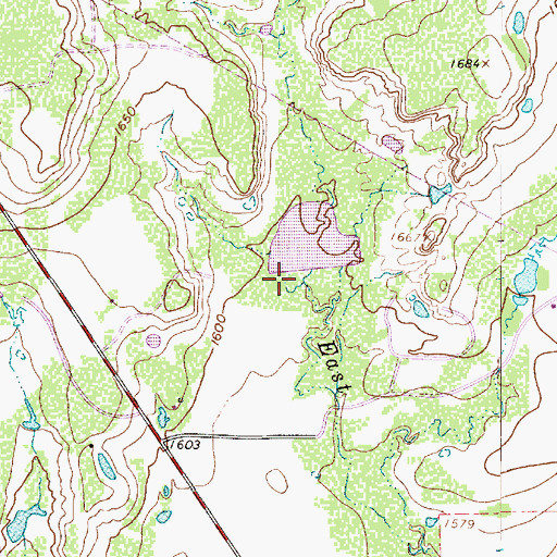 Topographic Map of Soil Conservation Service Site 26 Dam, TX