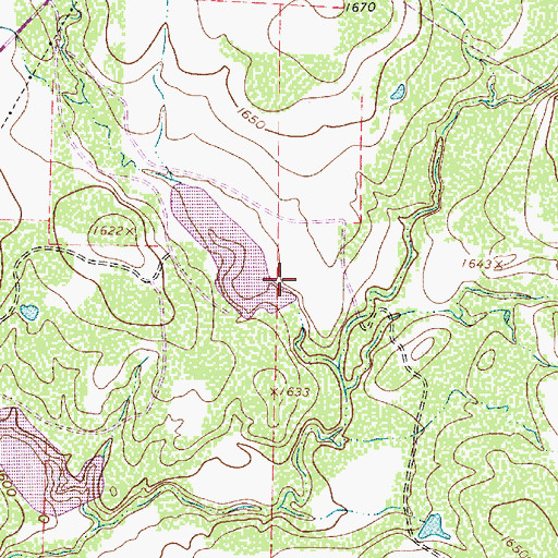 Topographic Map of Soil Conservation Service Site 10 Dam, TX
