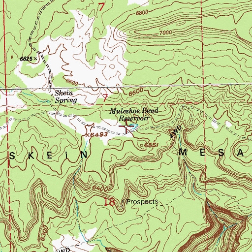 Topographic Map of Muleshoe Bend Reservoir, CO