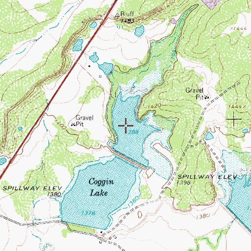 Topographic Map of Soil Conservation Service Site 7 Reservoir, TX