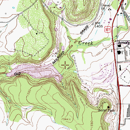 Topographic Map of Soil Conservation Service Site 3 Dam, TX