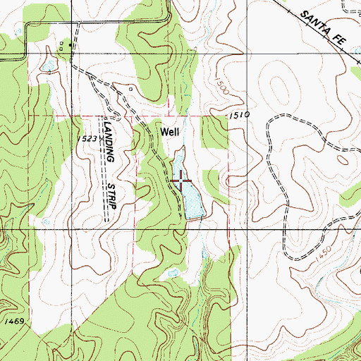 Topographic Map of Taylor Reservoir, TX